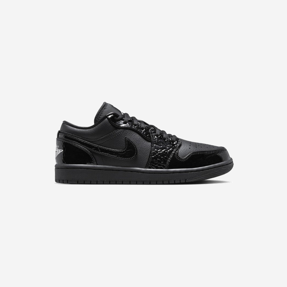jordan 1 low se patent elephant black (women's)