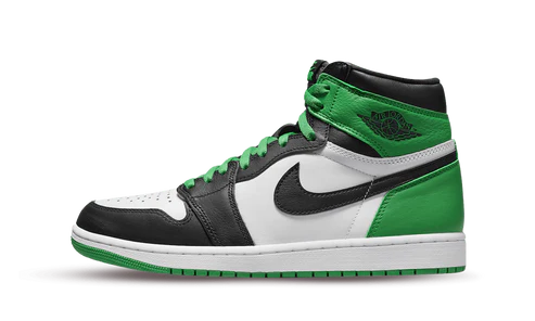 Air Jordan 1 High Black Lucky Green