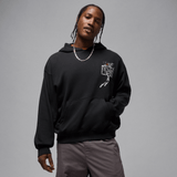 Jordan Brooklyn Men's Oversized Pullover Hoodie Black/Starfish