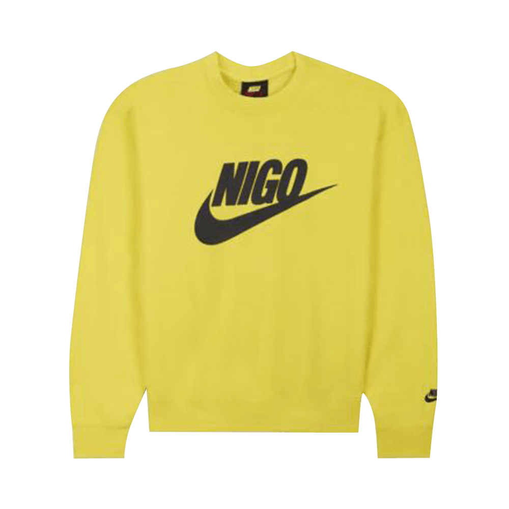 Nike x Nigo NRG Fleece Crew Sweatshirt Yellow FV5941-735 — Abbigliamento Nike su LAB19