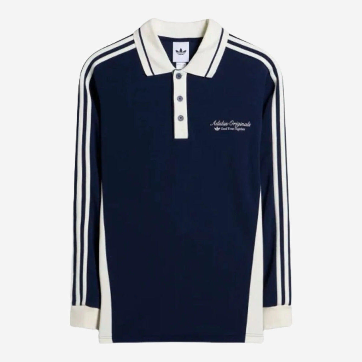 adidas Long Sleeved Polo Shirt Night Indigo KW5687 — Abbigliamento Adidas su LAB19