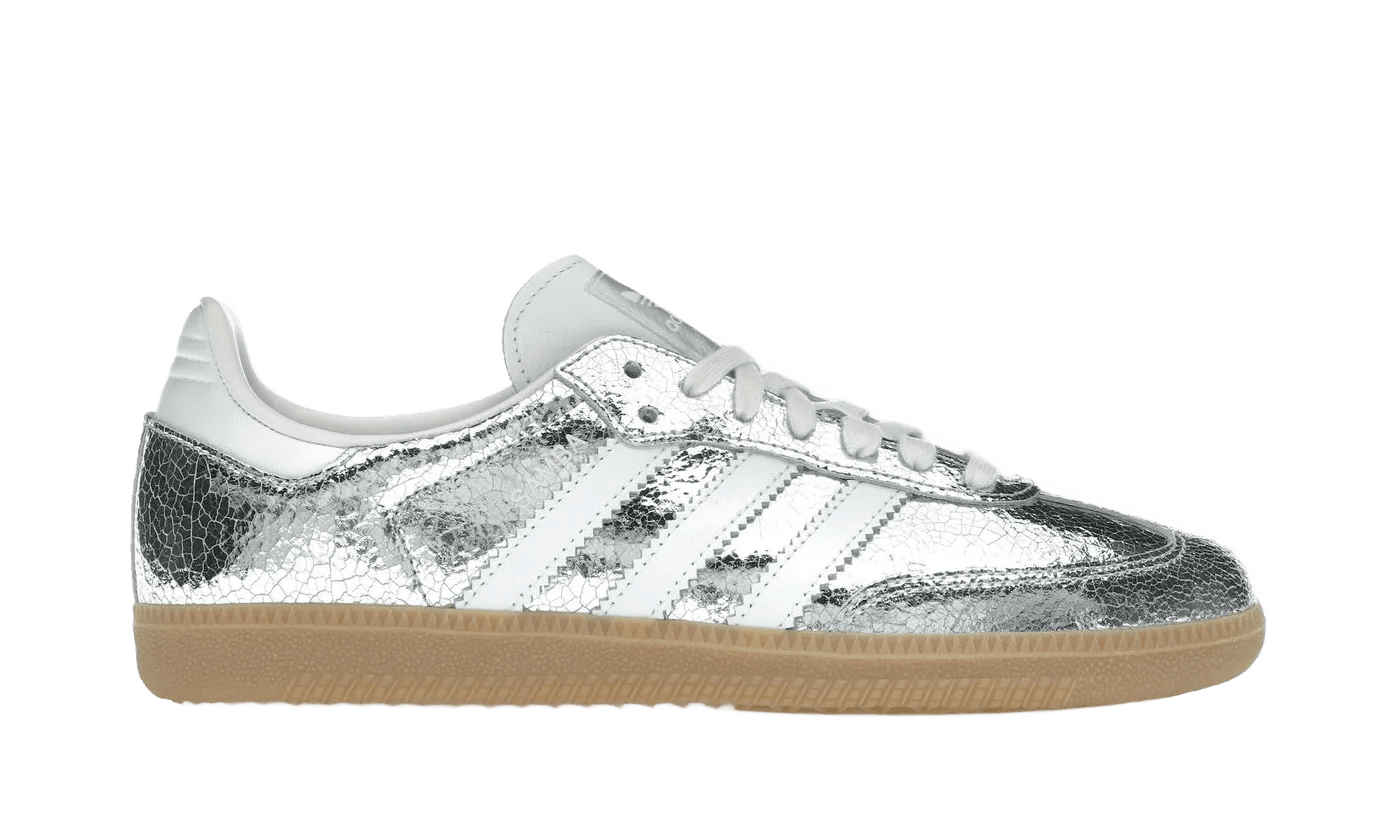 Samba OG Silver Metallic Cracked Leather - JR0035