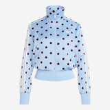 Adidas Satin Polka Dots TT Track Top Clear Sky