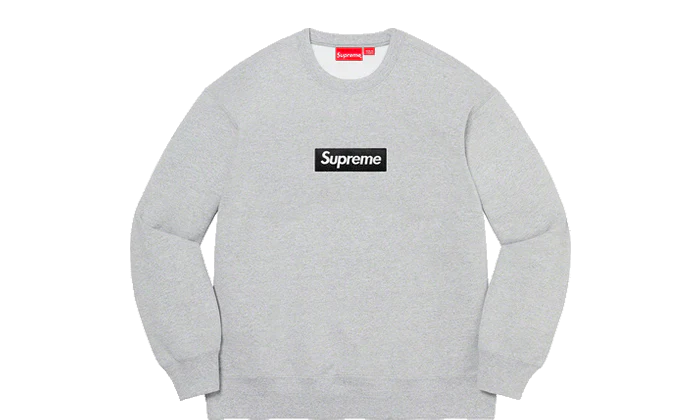 Supreme Box Logo Crewneck Heather Grey – LAB19 Supreme Box Logo Crewneck Heather Grey – LAB19