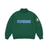 Supreme Shop Flag Half Zip Pullover 'Dark Green Milan'