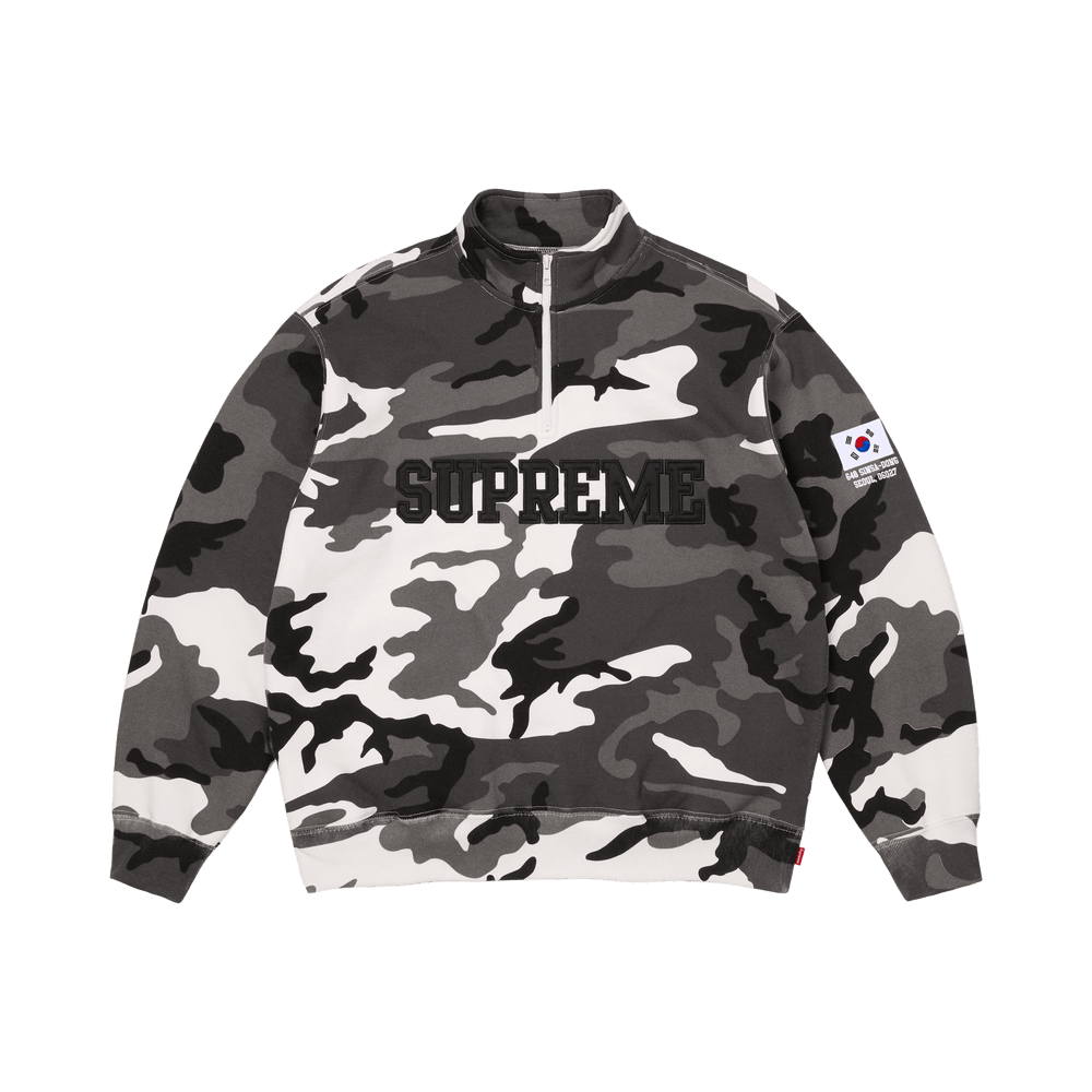 Supreme Shop Flag Half Zip Pullover 'Snow Camo Seoul' SS26SW65-SNOW-CAMO-SEOUL — Abbigliamento Supreme su LAB19