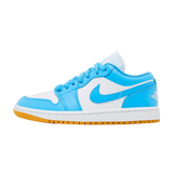 Jordan 1 Low White Gum Light Brown Dark Powder Blue (Women's)
