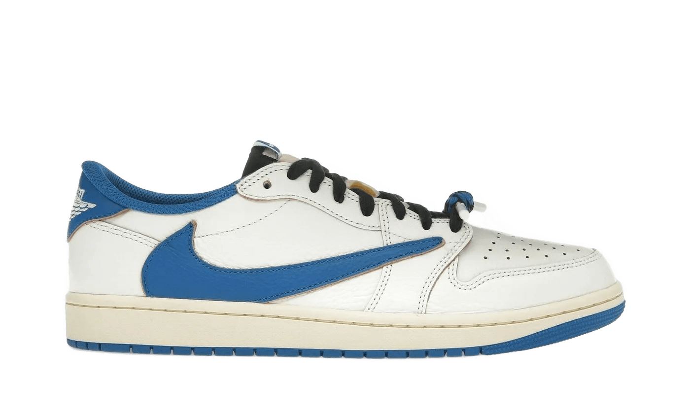 Air Jordan 1 Retro Low OG SP Fragment x Travis Scott Sail Military Blue - DM7866-104