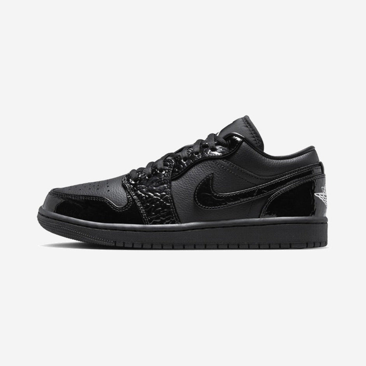 jordan 1 low se patent elephant black (women's)