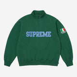 Supreme Shop Flag Half Zip Pullover 'Dark Green Milan'
