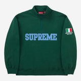 Supreme Milan Shop Flag Half Zip Pullover Green