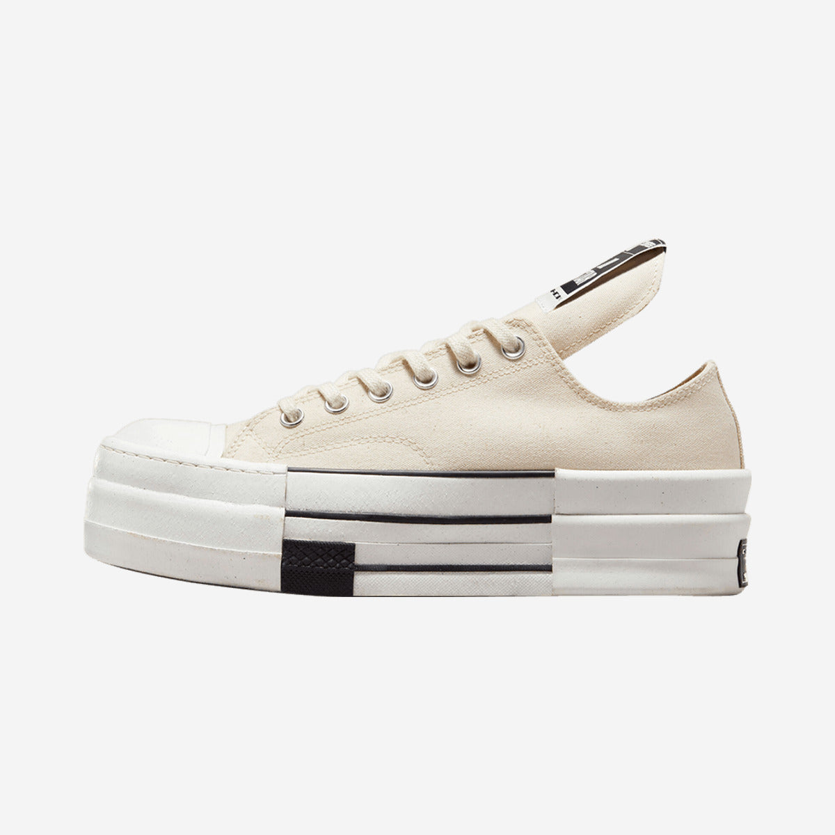 Converse DRKSHDW Chuck Taylor All Star DBL DRKSTAR Ox Rick Owens DRKSTAR Natural Ivory A04955C — Sneakers Converse su LAB19