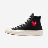 Converse Chuck Taylor All Star 70 Hi Comme des Garcons PLAY Single Heart Black