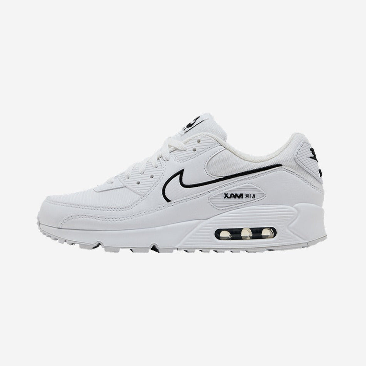 Nike Air Max 90 White Black Outlined Swoosh