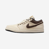 Jordan 1 Low Premium Pale Ivory Off Noir Baroque Brown
