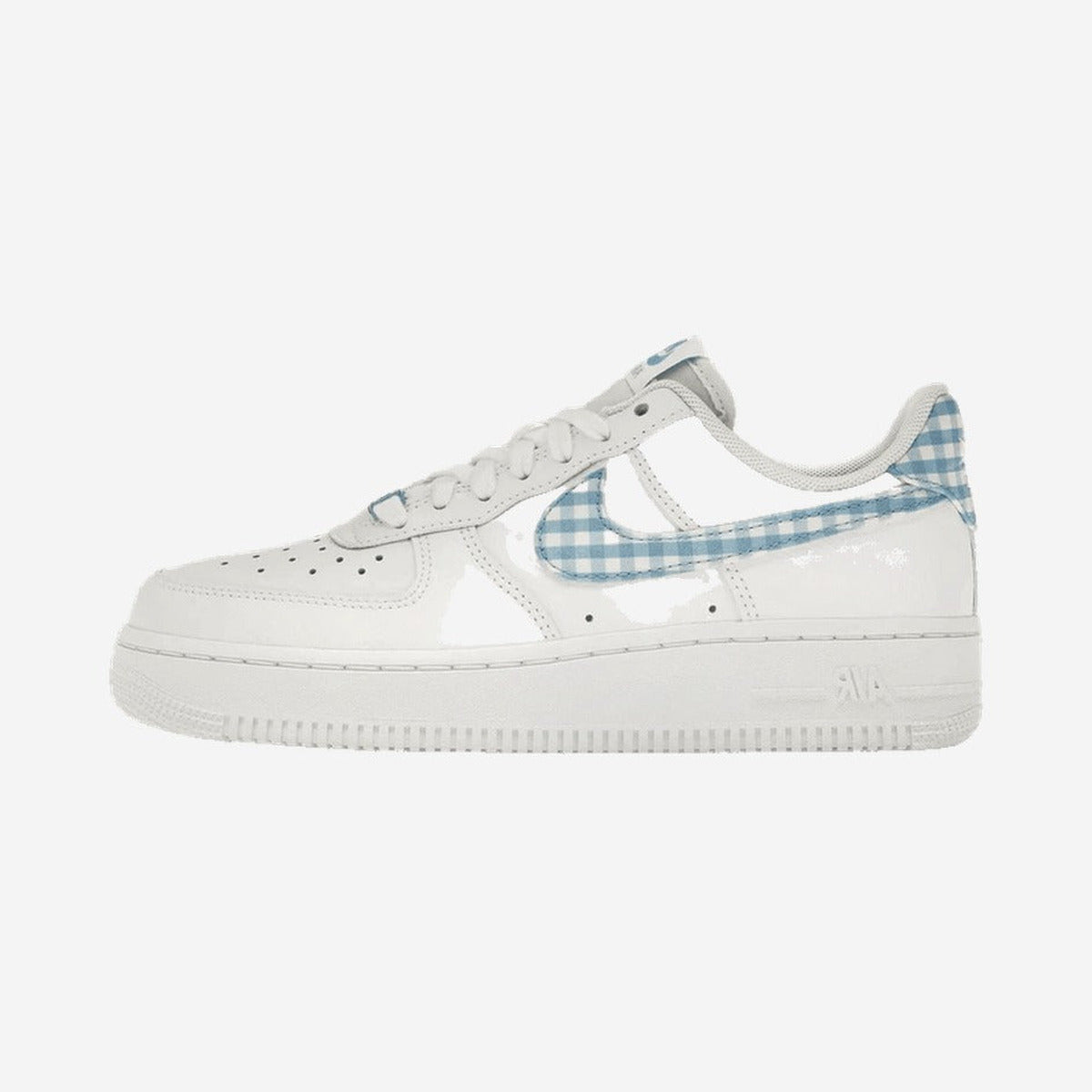 Nike Air Force 1 Low \&07 Essential White University Blue Gingham