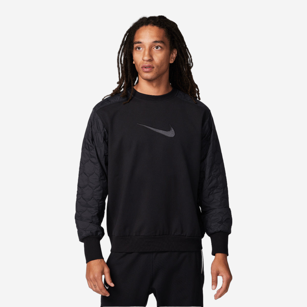 Nike Standard Issue Men's Basketball Crew-Neck Sweatshirt Black/Anthracite FN2667-010 — Abbigliamento Nike su LAB19