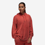 Jordan Flight Fleece Women's Satin-Lined Washed Hoodie Dune Red