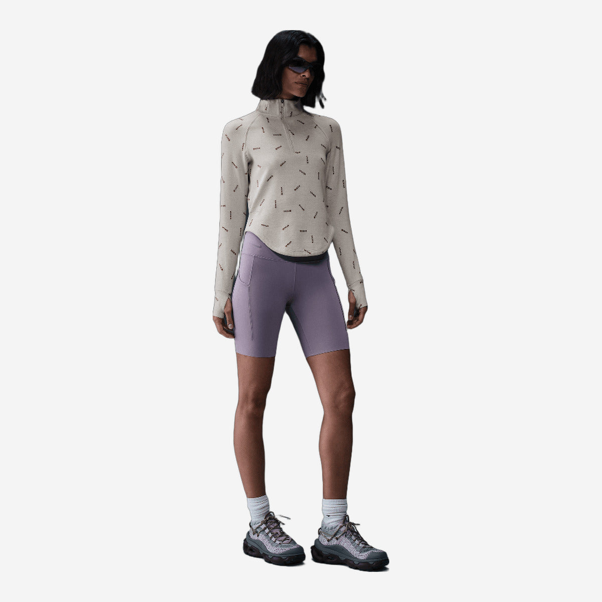 Nike Sportswear Collection Women's Slim 1/2-Zip Long-Sleeve Logo Top Light Orewood Brown/Red Sepia/Light Orewood Brown FV7821-104 — Abbigliamento Nike su LAB19