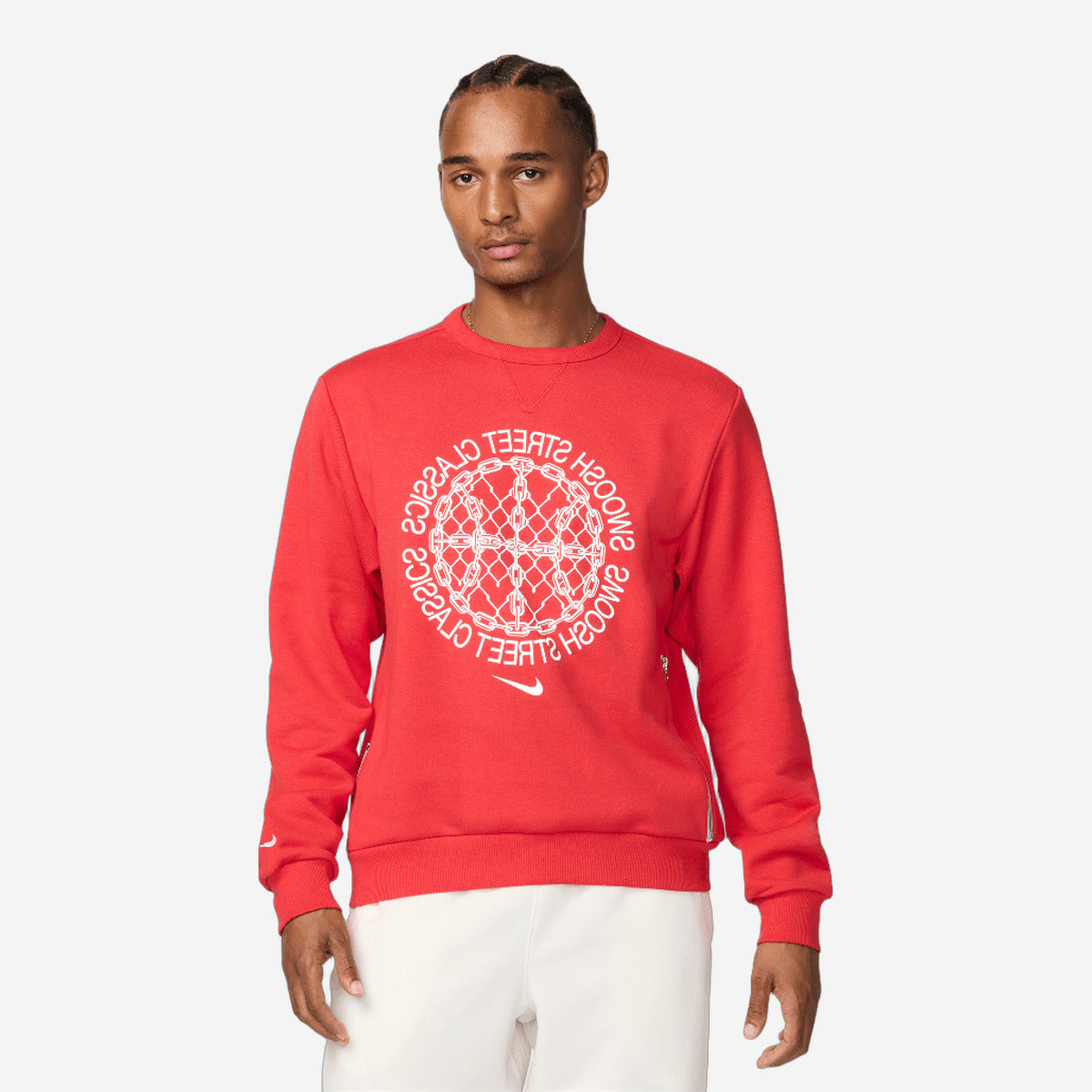 Nike Standard Issue Men's Dri-FIT Basketball Crew-Neck Sweatshirt University Red/Heather/Pale Ivory FZ0682-657 — Abbigliamento Nike su LAB19