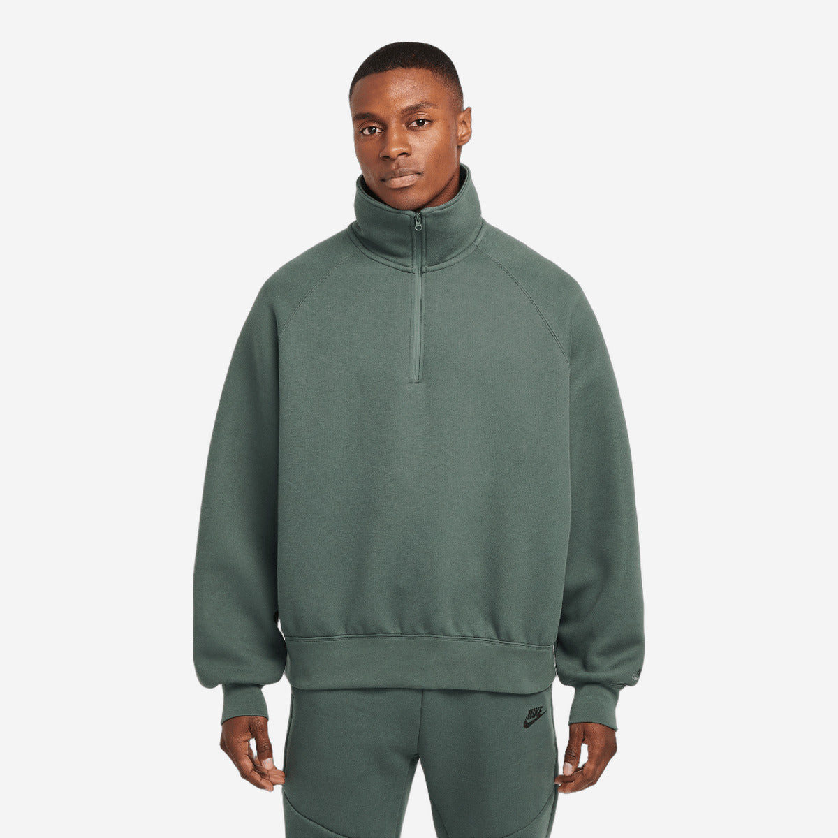 Nike Tech Men's Fleece Half-Zip Top Vintage Green/Vintage Green FZ7568-338 — Abbigliamento Nike su LAB19
