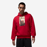 Jordan Jumpman "Chimney" Men's Fleece Pullover Hoodie Gym Red/Black