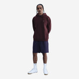 Nike Solo Swoosh Men's Pullover Hoodie Burgundy Crush/Burgundy Crush/White