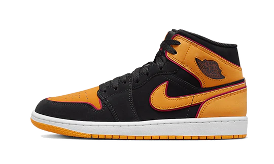 Air Jordan 1 Mid Fat Tongue Black Orange