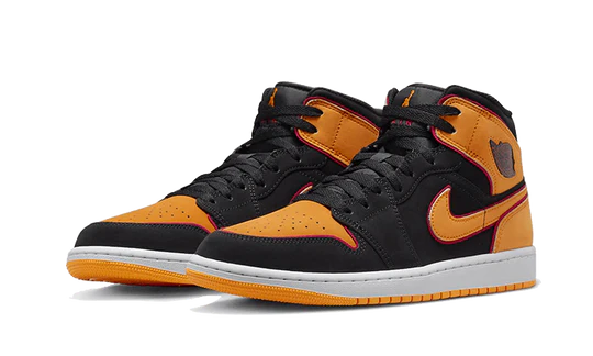 Air Jordan 1 Mid Fat Tongue Black Orange
