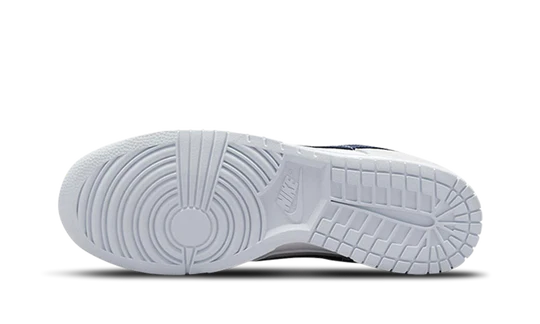 Nike Dunk Low Scarpe: White Grey Navy Aqua Mini Swoosh