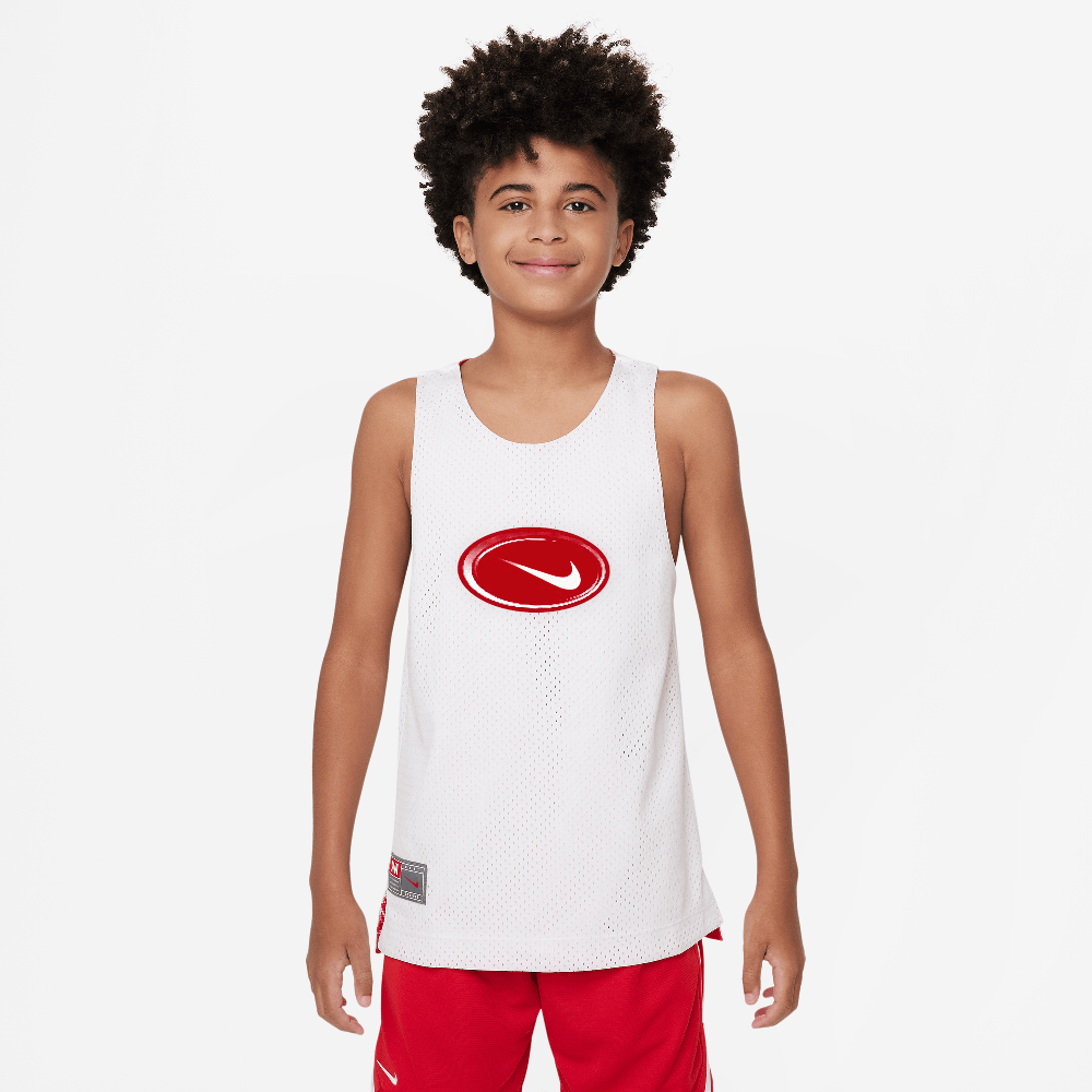 Nike Culture of Basketball Older Kids' Reversible Jersey White/University Red/University Red FN8348-100 — Abbigliamento Nike su LAB19