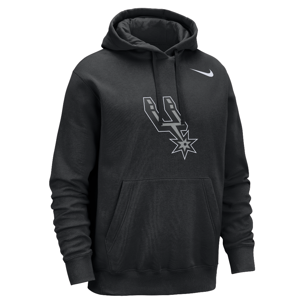 Nike San Antonio Spurs Club Men's Nike NBA Pullover Hoodie Black FB4774-010 — Abbigliamento Nike su LAB19