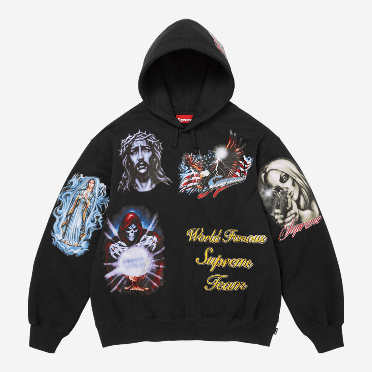 Supreme Stickers Hooded Sweatshirt Black FW26SW67-BLACK — Abbigliamento Supreme su LAB19
