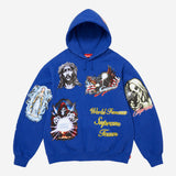 Supreme Stickers Hooded Sweatshirt Royal