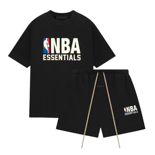 Fear of God Essentials NBA Black White Summer Set — Completi e tute