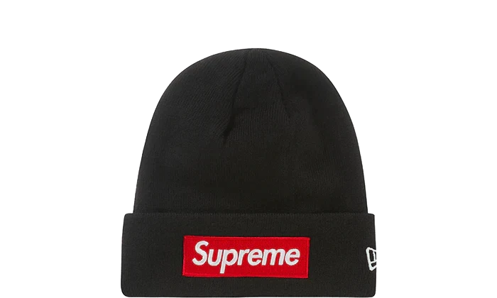 New Era Supreme Box Logo Beanie (FW22) Black — Cappelli e accessori