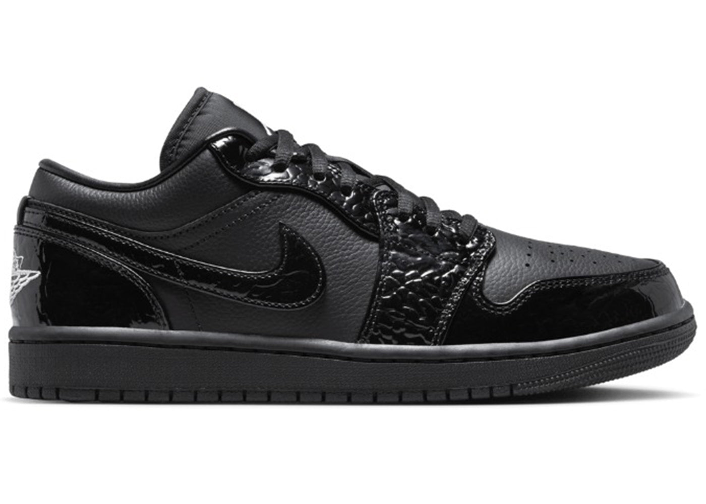 jordan 1 low se patent elephant black (women's)