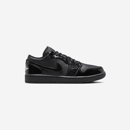 jordan 1 low se patent elephant black (women's)