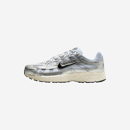 Nike P-6000 White Metallic Silver Flat Silver Black