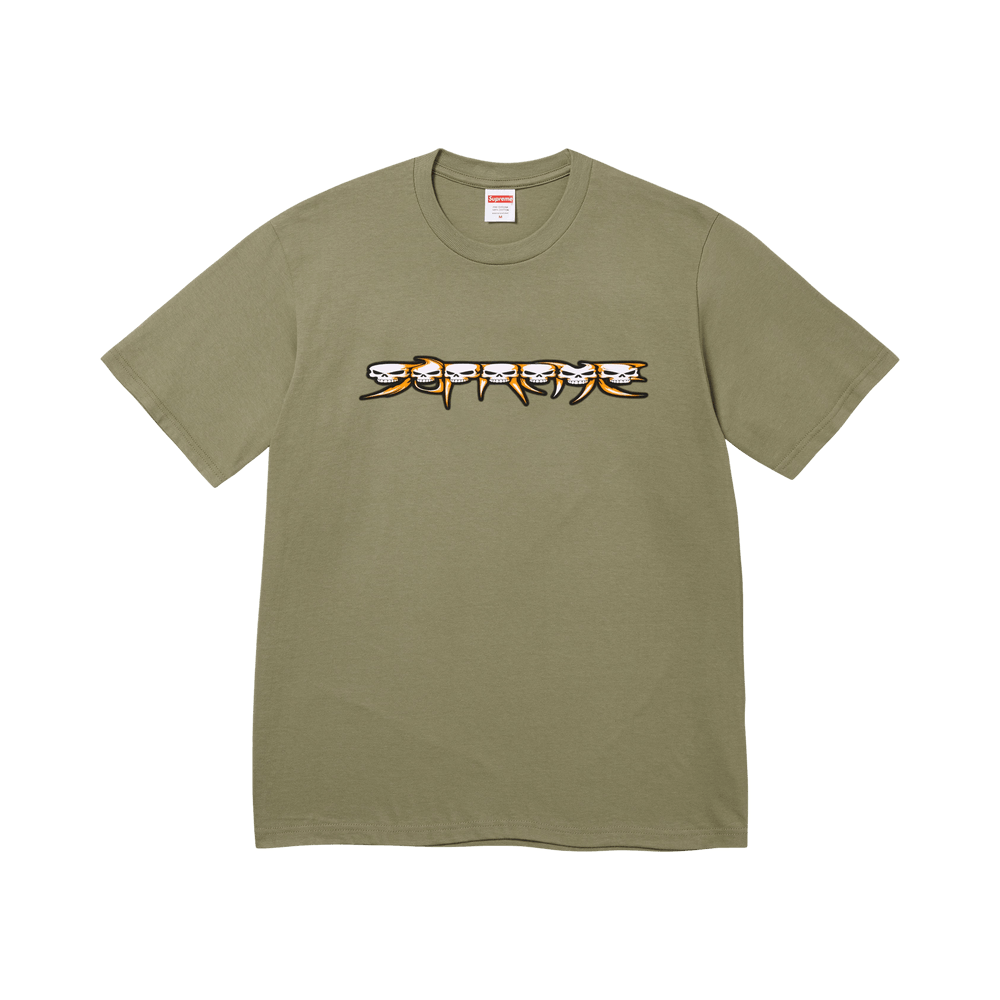 Supreme Skulls Spellout Tee 'Light Olive' FW26T24-LIGHT-OLIVE — Abbigliamento Supreme su LAB19