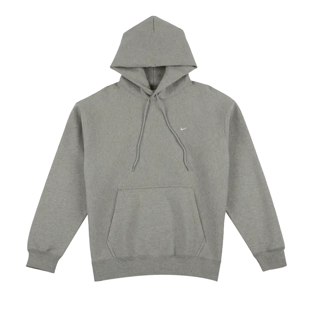 Nike Solo Swoosh Pullover Hoodie 'Dark Grey Heather/Light Smoke Grey/White' HV1082-063 — Abbigliamento Nike su LAB19