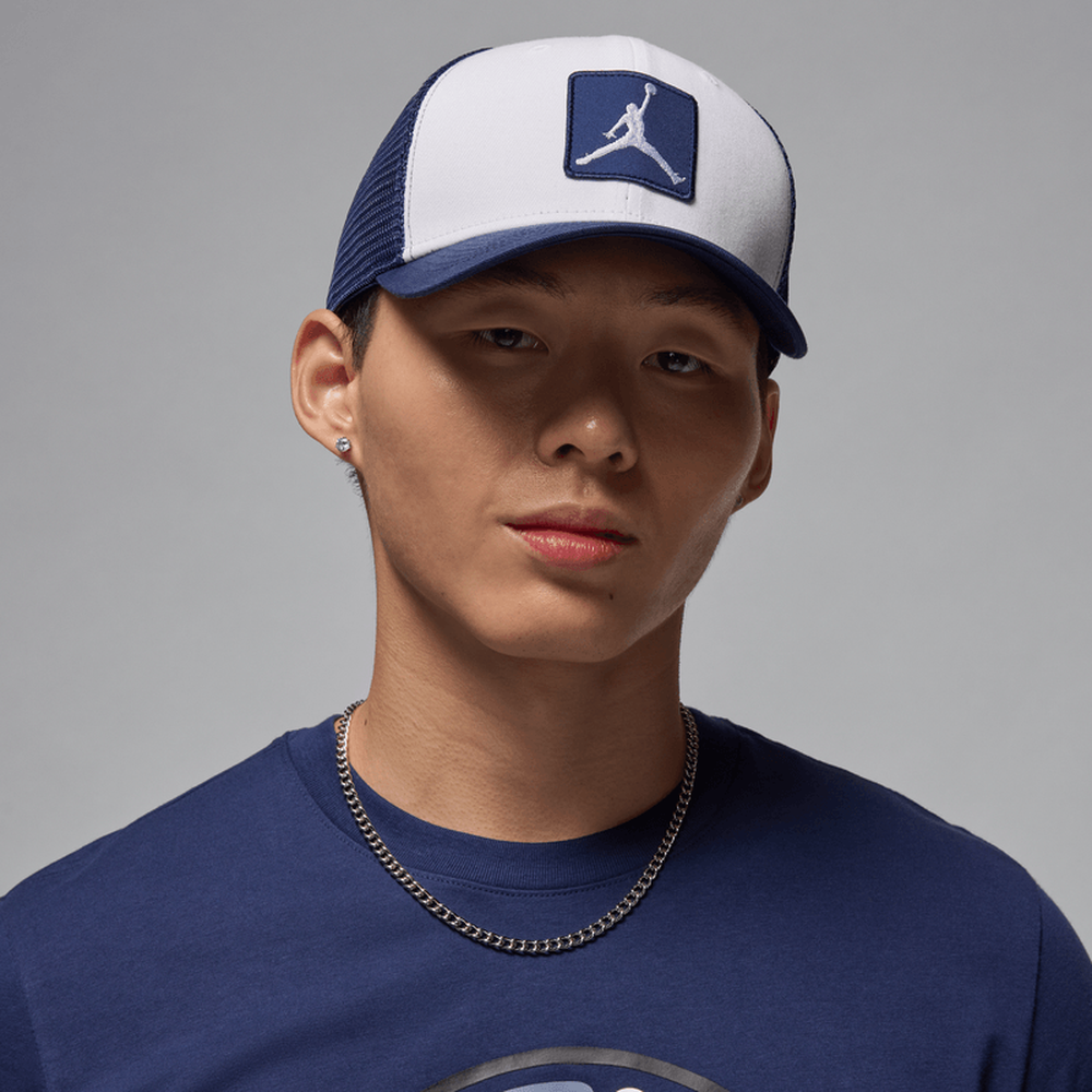 Nike Jordan Rise Jumpman Trucker Cap White Blue FZ0774-103 — Abbigliamento Nike su LAB19
