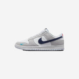 Nike Dunk Low Scarpe: White Grey Navy Aqua Mini Swoosh