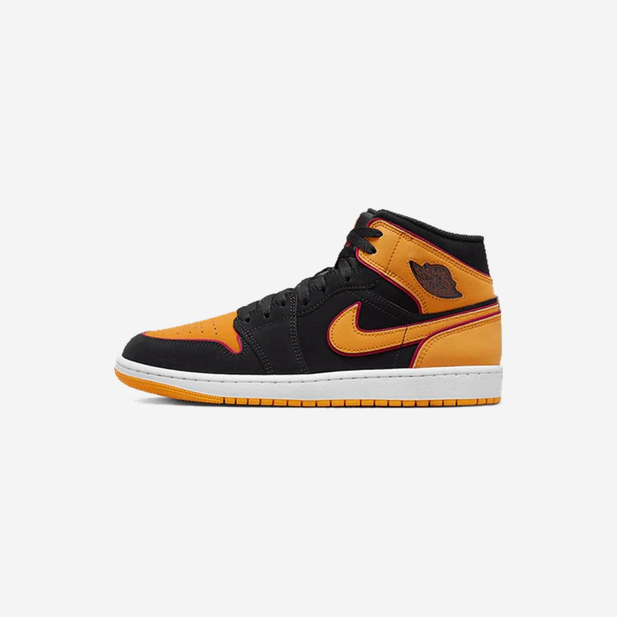 Air Jordan 1 Mid Fat Tongue Black Orange