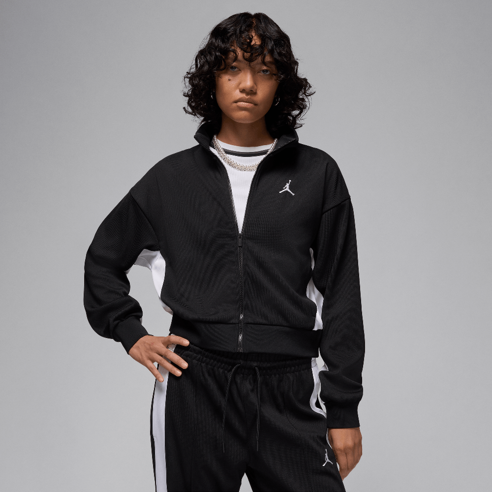 Jordan Women's Knit Jacket Black/White/White FV7104-010 — Abbigliamento Air Jordan su LAB19