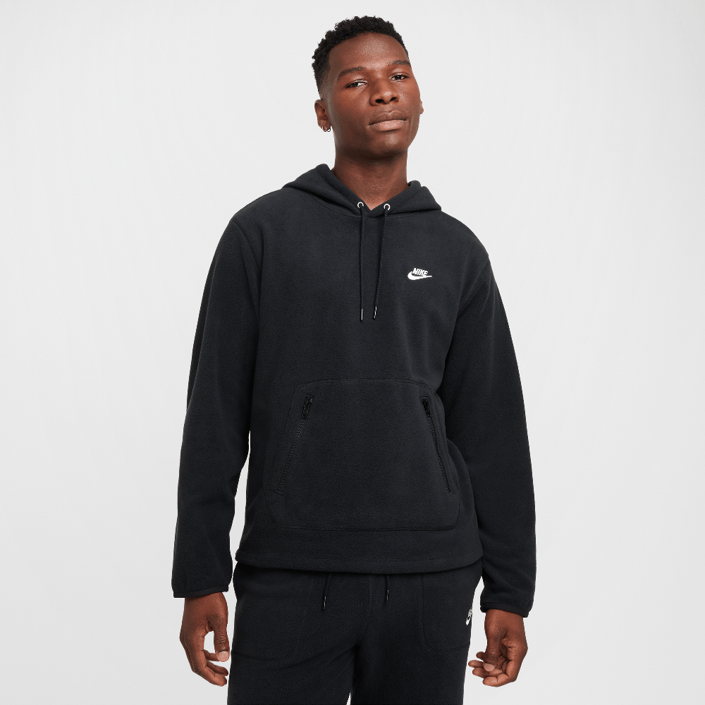 Nike Club Men's Winterized Pullover Hoodie Black/White FZ0660-010 — Abbigliamento Nike su LAB19