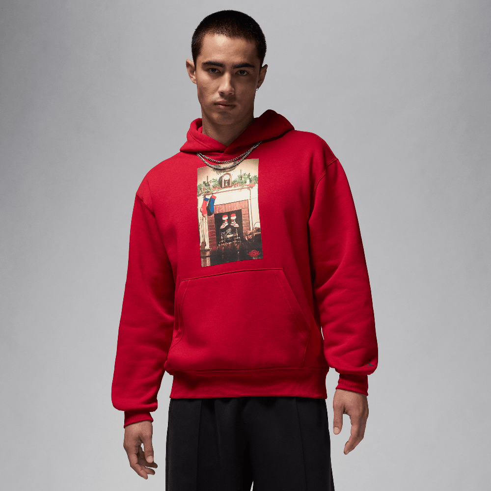 Jordan Jumpman "Chimney" Men's Fleece Pullover Hoodie Gym Red/Black HQ5654-687 — Abbigliamento Air Jordan su LAB19