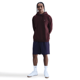 Nike Solo Swoosh Men's Pullover Hoodie Burgundy Crush/Burgundy Crush/White