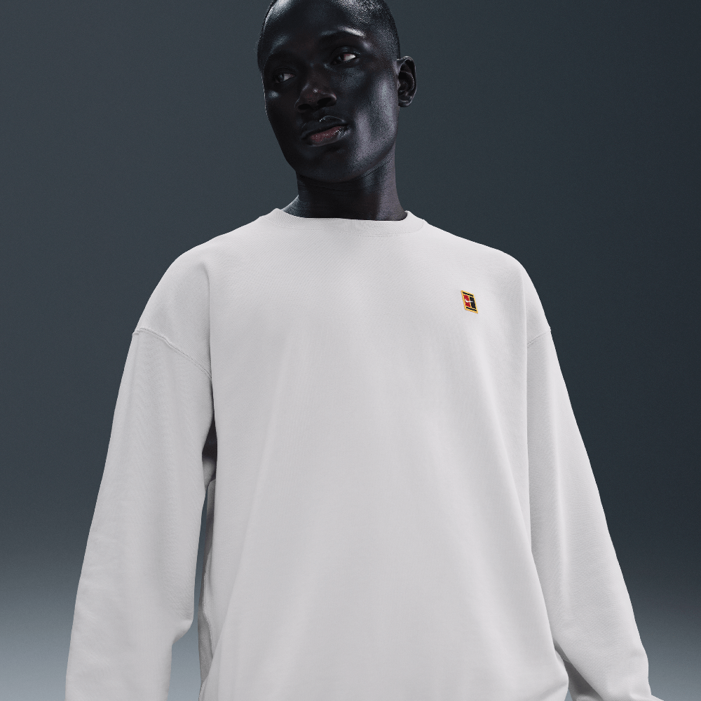 NikeCourt Men's French Terry Crewneck Top Phantom IQ6556-030 — Abbigliamento Nike su LAB19