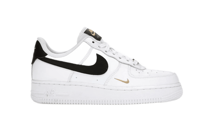 Air Force 1 Low \&07 Essential White Black Gold Mini Swoosh - CZ0270-102